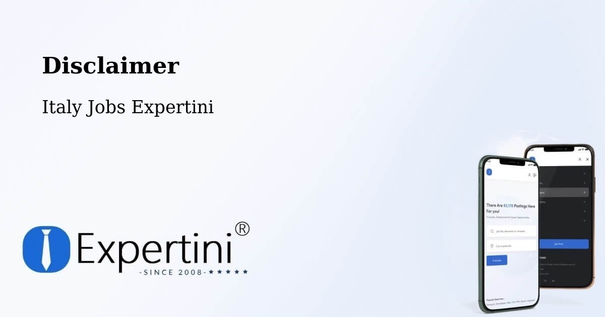 Disclaimer – Borgo San Giovanni - Italy Jobs Expertini